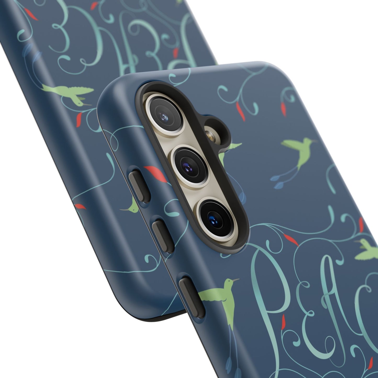 Phone Case - Hummingbirds & Flowers with Peace Lettering