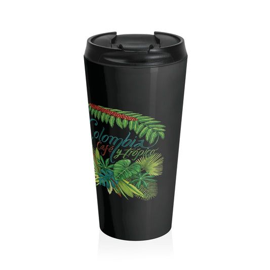 Colombia, Coffee and Tropic - Black Travel Mug