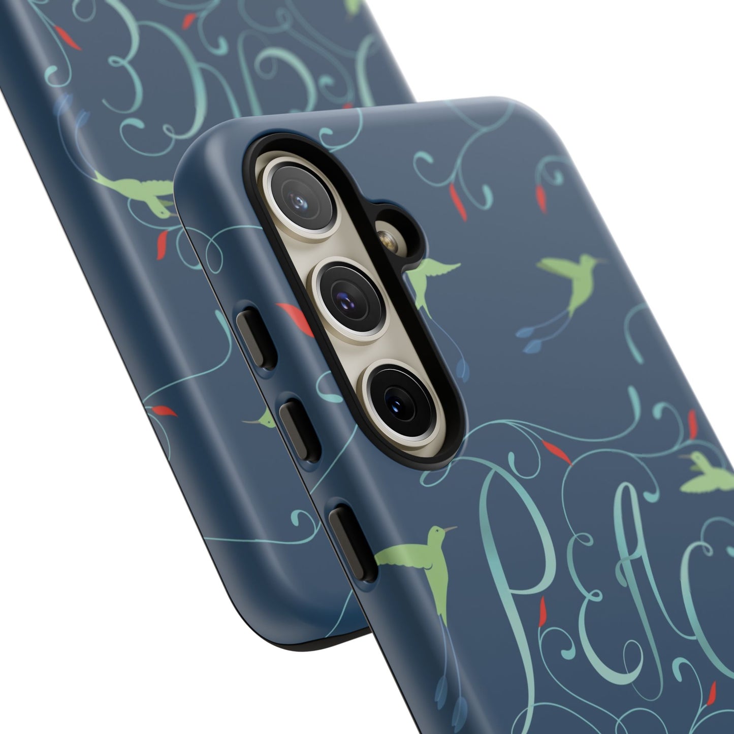 Phone Case - Hummingbirds & Flowers with Peace Lettering