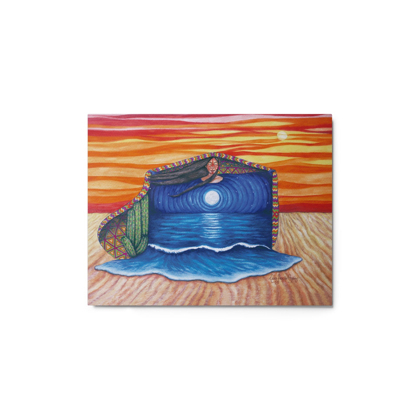 Wayuu Nature Woman - Colombian Artwork Metal print