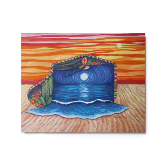 Wayuu Nature Woman - Colombian Artwork Metal print