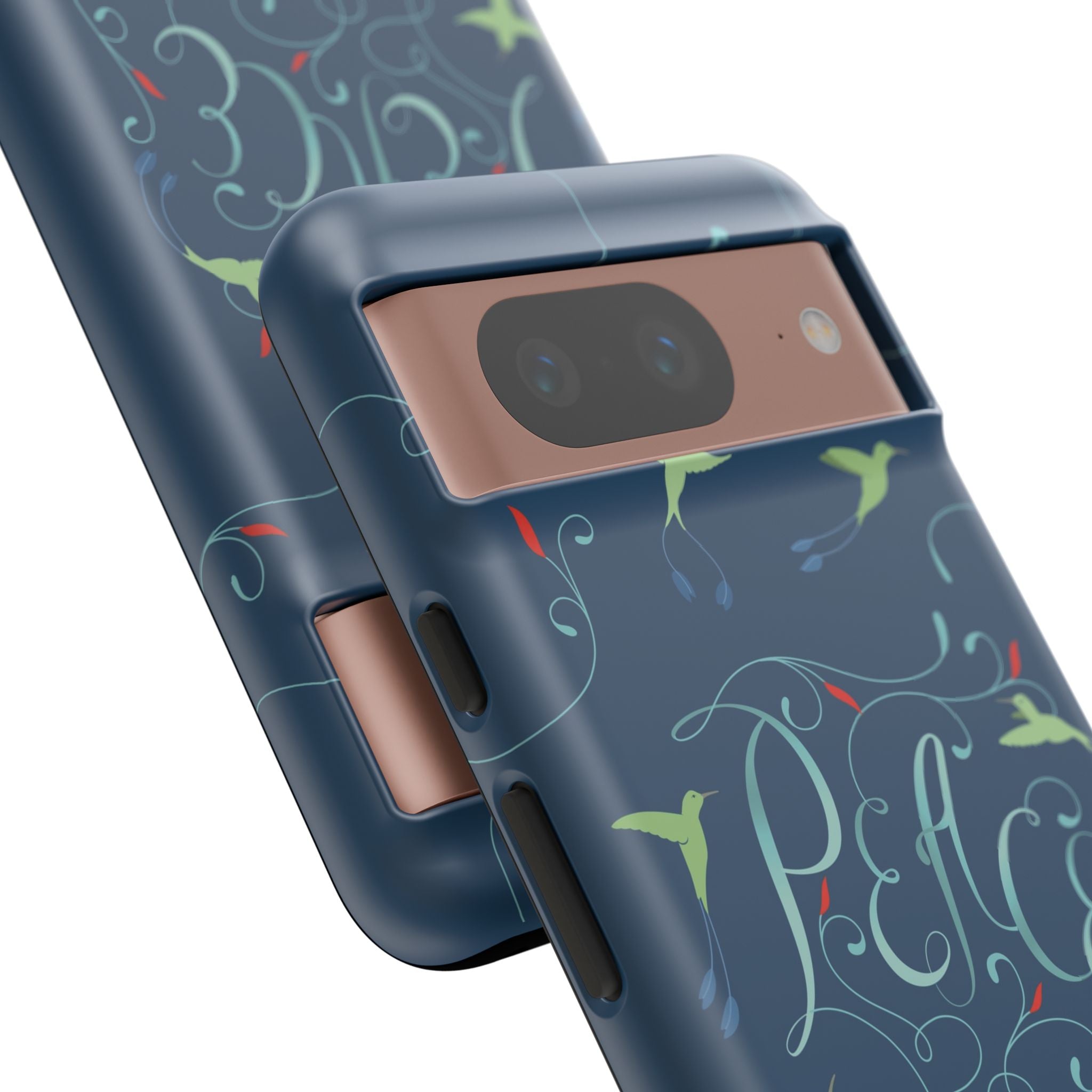 Phone Case - Hummingbirds & Flowers with Peace Lettering