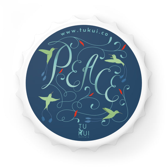 Peace Hummingbirds Bottle Opener — Decorative Magnetic Beer Cap Opener