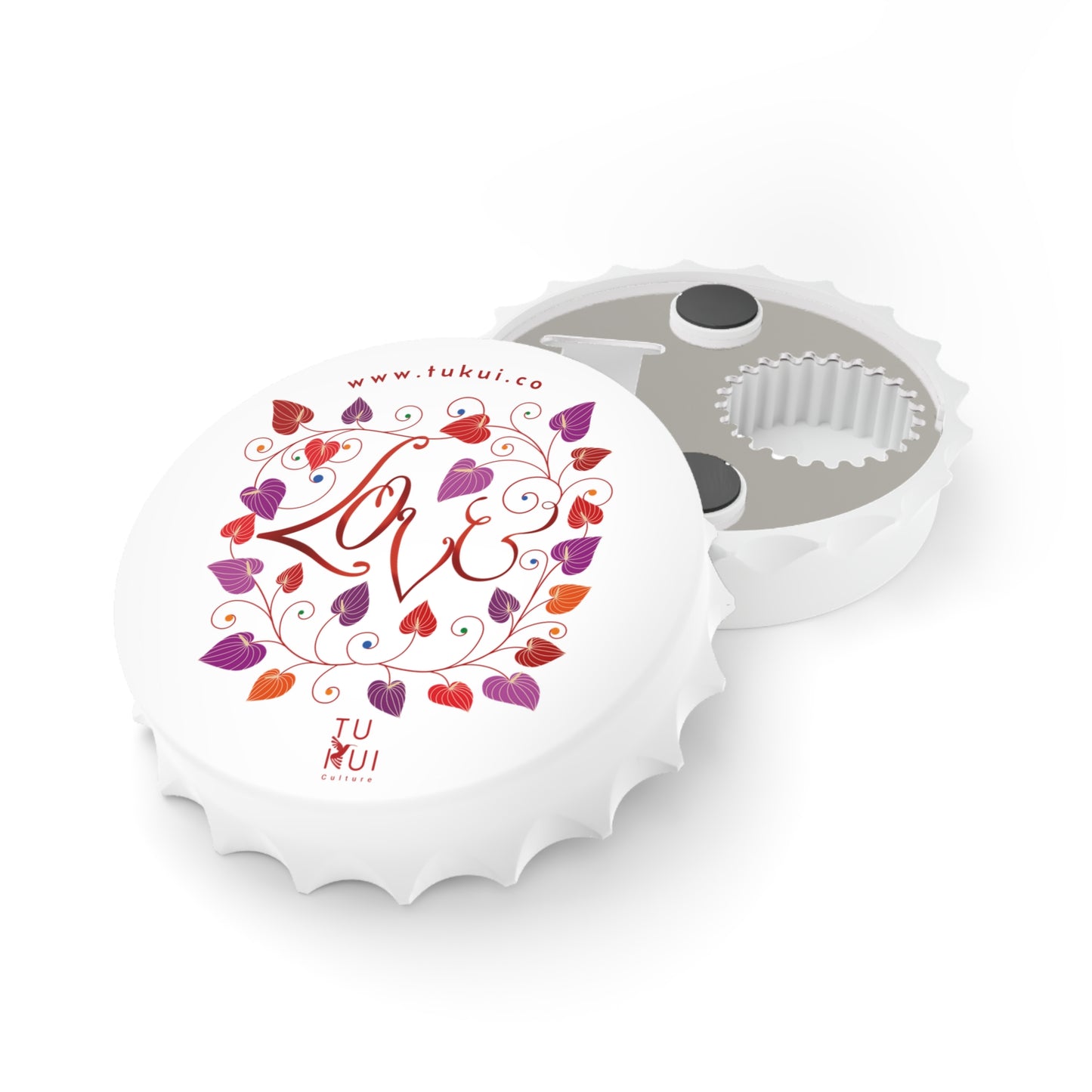 "Love" Bottle Opener — Floral Beer Cap Opener