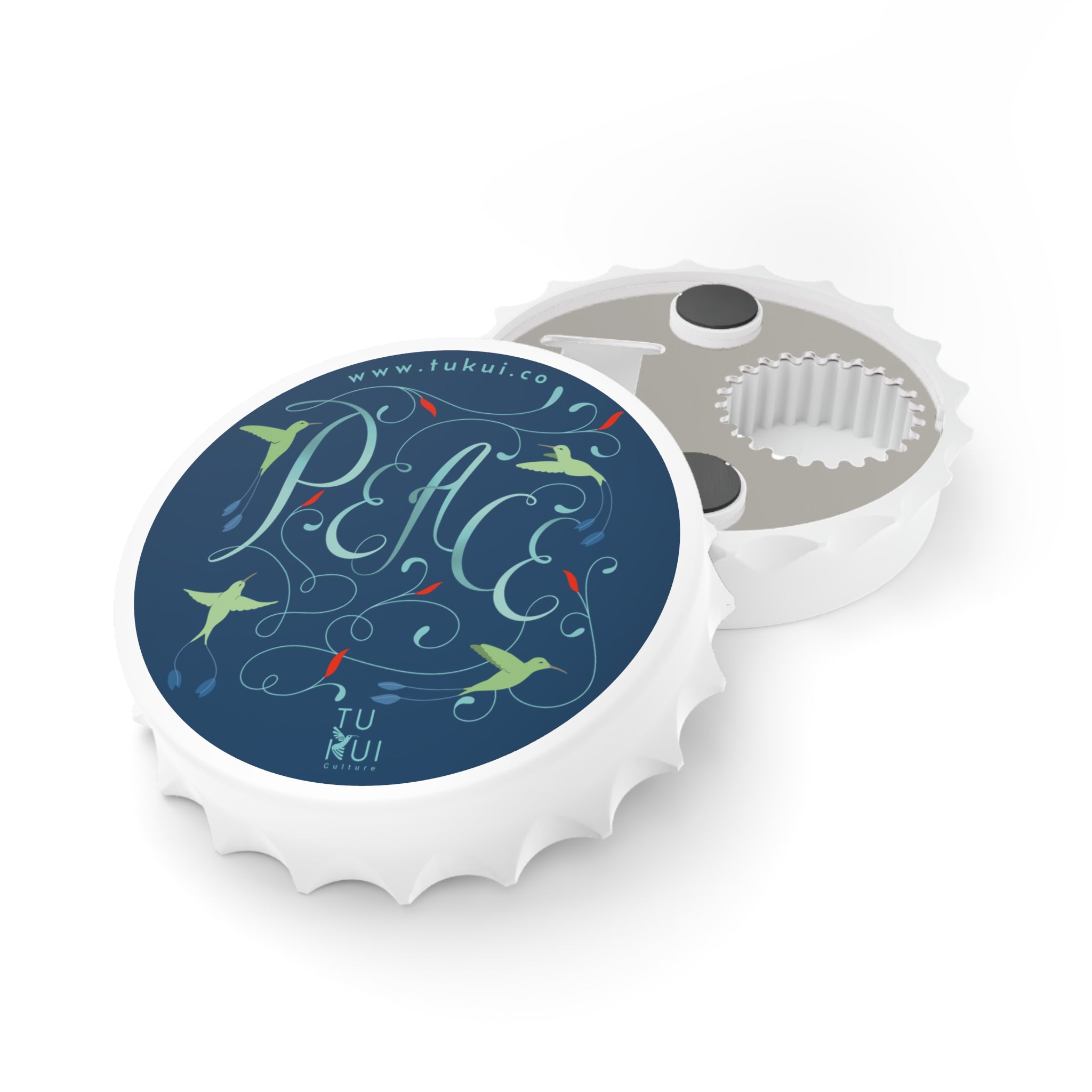 Peace Hummingbirds Bottle Opener — Decorative Magnetic Beer Cap Opener