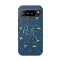 Phone Case - Hummingbirds & Flowers with Peace Lettering