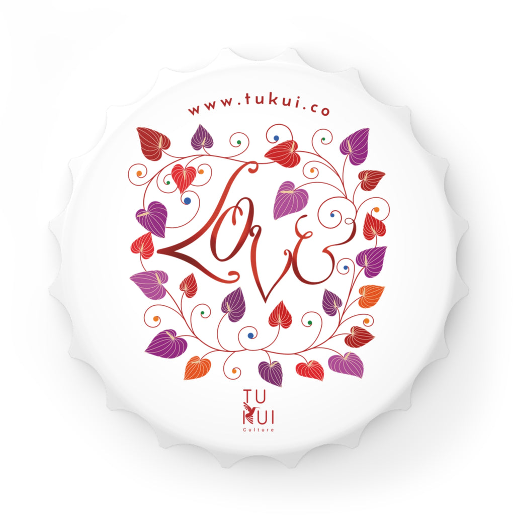 "Love" Bottle Opener — Floral Beer Cap Opener