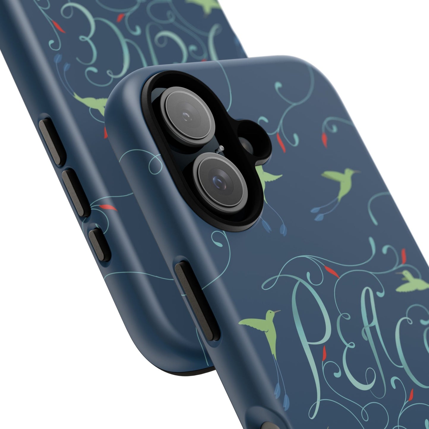 Phone Case - Hummingbirds & Flowers with Peace Lettering