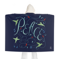 Hooded Sherpa Blanket - Peace Illustration